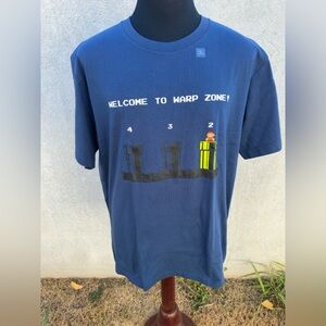 New Uniqlo Super Mario T shirt XL Warp Zone  Navy Blue